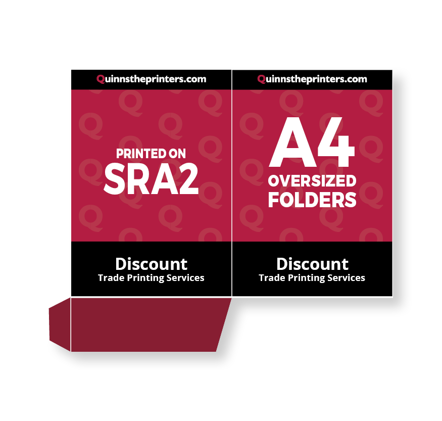 A4 Oversized Folders Printed On SRA2 Printing