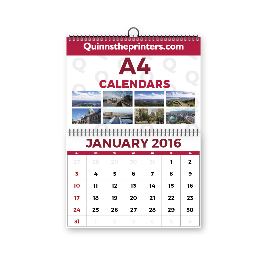 A4 Calendar Wire O Bound Printing